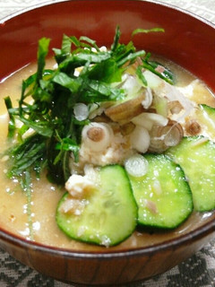 ⅲ冷や汁(アジの干物入り)-レシピのメイン写真