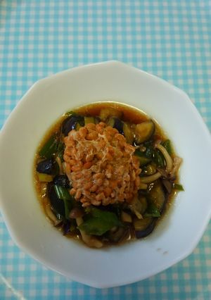 ご飯がススム！ナス納豆♪-レシピのメイン写真