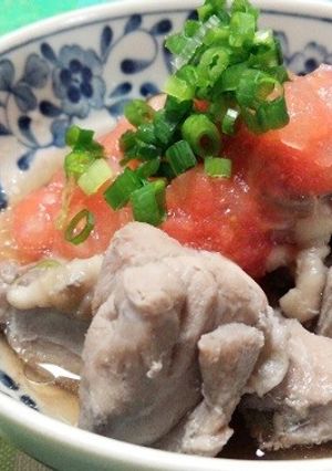 鶏肉とナスの煮びたし～トマトおろしがけ～-レシピのメイン写真