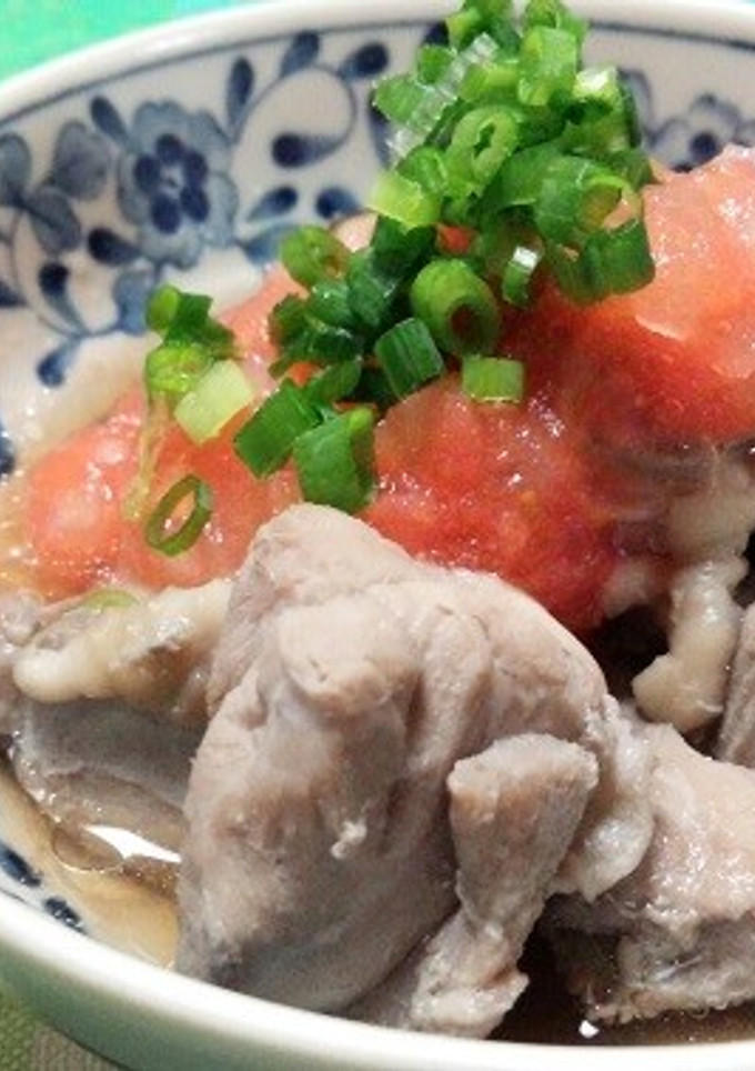 鶏肉とナスの煮びたし～トマトおろしがけ～-レシピのメイン写真