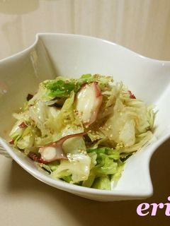 レタスとタコのポン酢サラダ-レシピのメイン写真