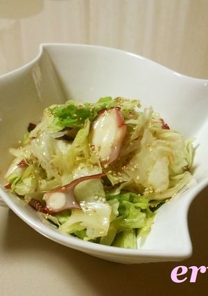 レタスとタコのポン酢サラダ-レシピのメイン写真