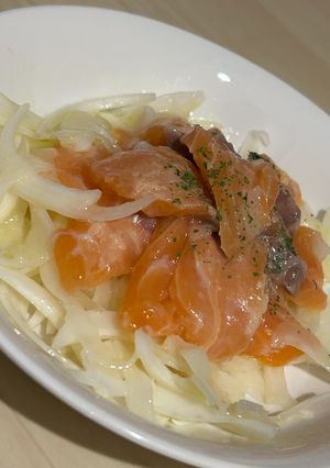 酸味ひかえめ 新たまねぎとサーモンマリネ-レシピのメイン写真