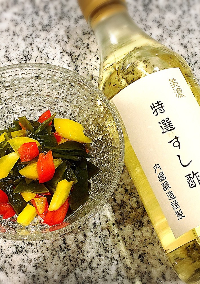 茎わかめとパプリカのすし酢和え☆-レシピのメイン写真