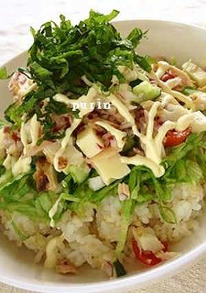 火を使わない！ツナ缶と野菜ののっけ丼-レシピのメイン写真
