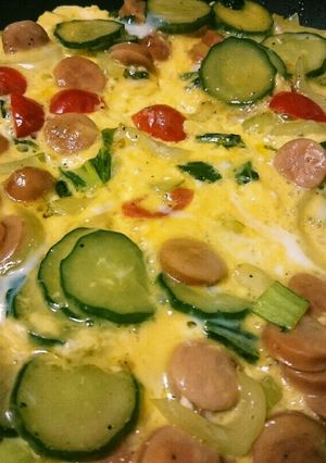 野菜を食べるオムレツ-レシピのメイン写真