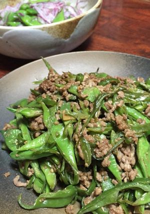 ピーマン消費。ピーマンとササギ肉みそ炒め-レシピのメイン写真