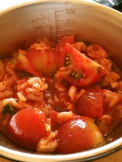 ★ミニトマト&キムチ 麺つゆ和え-レシピのメイン写真