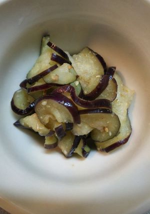 塩揉み茄子の胡麻酢あえ-レシピのメイン写真
