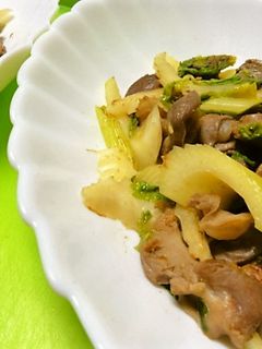 *鶏砂肝とセロリの炒め物*-レシピのメイン写真