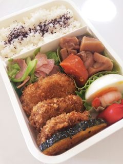 毎日男弁当⁂NIKU!ヒレカツ弁当-レシピのメイン写真