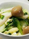 汁まで楽しむ★青梗菜としめじの塩味お浸し