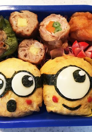 ☆キャラ弁☆ミニオン オムライス②-レシピのメイン写真