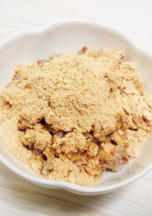 大麦(もち麦・押し麦)の胡麻＆きなこ掛け-レシピのメイン写真