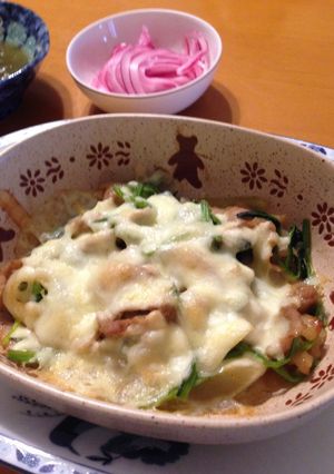 ほうれん草と豚肉のチーズ焼き-レシピのメイン写真