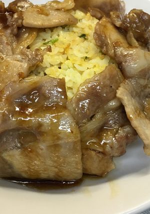豚ロースで豚丼チャーハン-レシピのメイン写真