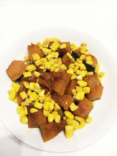 かぼちゃとコーンの煮付け-レシピのメイン写真