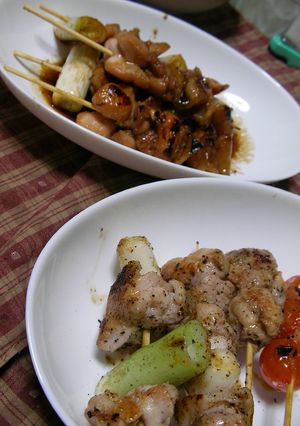 【男の料理】鶏モモ肉とトマベーの焼き鳥-レシピのメイン写真