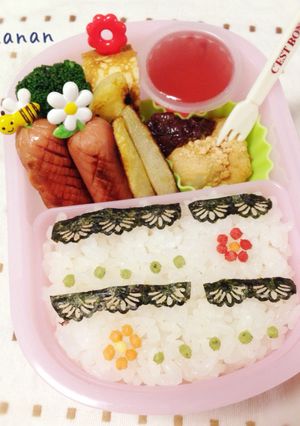 幼稚園 年少 海苔レースのお弁当-レシピのメイン写真