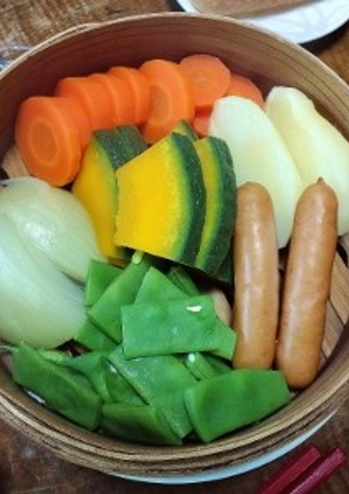 蒸篭のススメ「蒸し野菜」-レシピのメイン写真