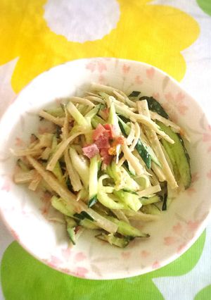 簡単＊きゅうり＊ごぼうの梅サラダ！-レシピのメイン写真