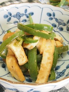 ピーマンと厚揚げの味噌炒め-レシピのメイン写真