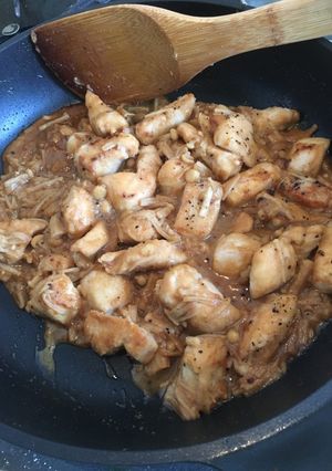 鶏むね肉えのきバター-レシピのメイン写真