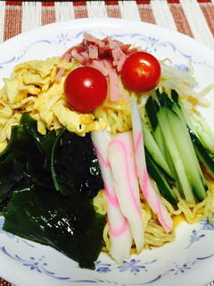市販の冷やし中華を豪華に!-レシピのメイン写真