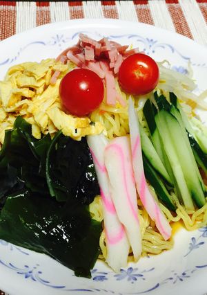 市販の冷やし中華を豪華に！-レシピのメイン写真