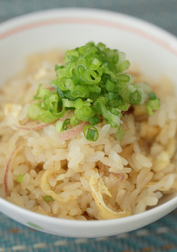 簡単！香味野菜と油揚げの味御飯-レシピのメイン写真