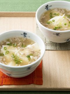豆腐とひき肉のとろとろスープ-レシピのメイン写真