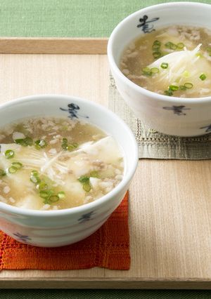 豆腐とひき肉のとろとろスープ-レシピのメイン写真