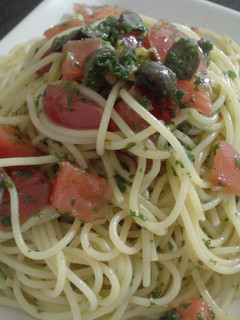 (∵)屋:オリーブとトマトの冷製パスタ-レシピのメイン写真