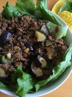 ナスと鶏そぼろ丼-レシピのメイン写真