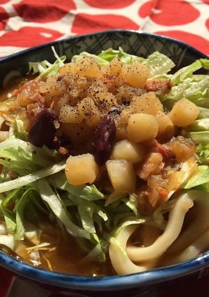 トマトスープのスープうどん-レシピのメイン写真