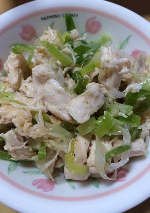 鶏ささみもネギの和え物-レシピのメイン写真