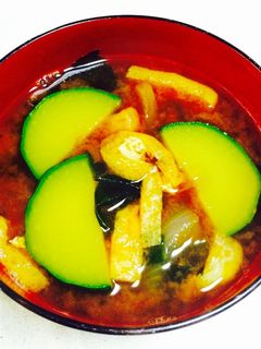 【 ズッキーニのお味噌汁♪】-レシピのメイン写真
