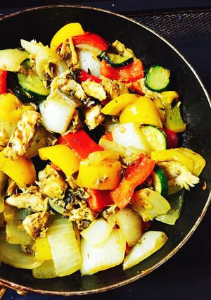 彩り野菜とサバ缶のカレー炒め-レシピのメイン写真