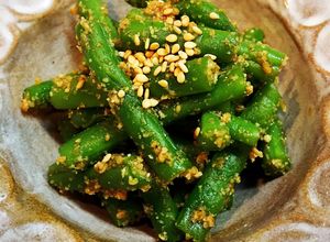 すりごま&炒りごまで！インゲンの胡麻和え-レシピのメイン写真