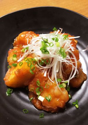 完全オリジナル☆節約海老チリ揚げ豆腐-レシピのメイン写真