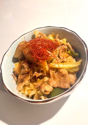 蓮根を使ったホイコーロー-レシピのメイン写真