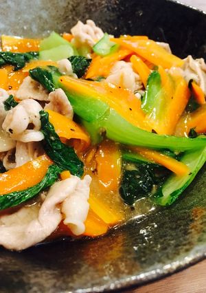豚と青梗菜と人参のあんかけ中華炒め-レシピのメイン写真