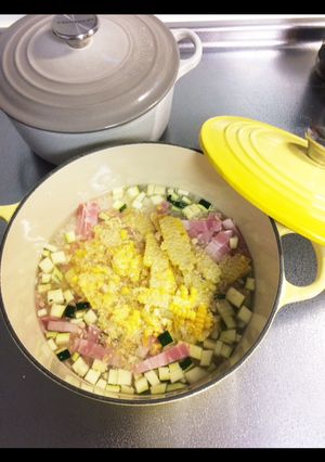美味すぎ簡単トウモロコシ炊き込みご飯！-レシピのメイン写真