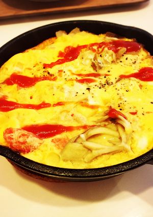 スキレットDEオープンオムレツ-レシピのメイン写真