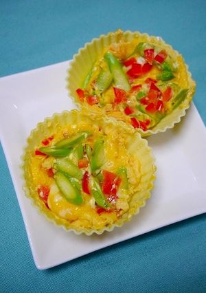 レンジで簡単！アスパラキッシュ(お弁当)-レシピのメイン写真