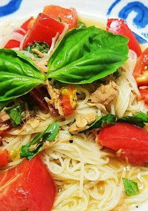 トマトとバジルのイタリアンそうめん-レシピのメイン写真