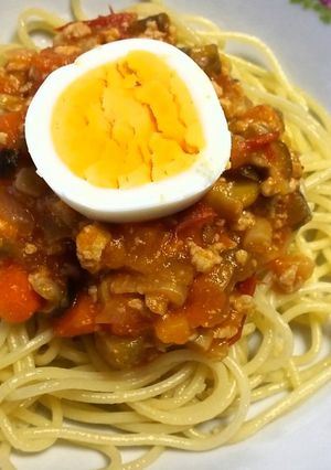 ＊夏野菜たっぷりのミートスパゲッティ＊-レシピのメイン写真
