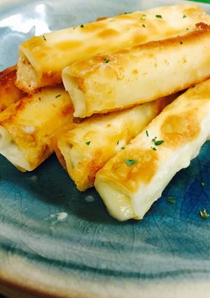 ワンタンの皮deチーズ焼き@フライパン-レシピのメイン写真