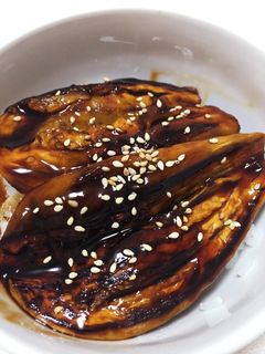 茄子の蒲焼丼-レシピのメイン写真