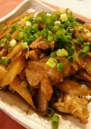 鶏ごぼうのピリカラにんにく風味-レシピのメイン写真